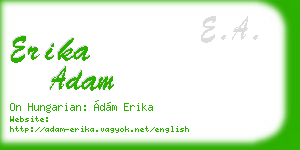 erika adam business card