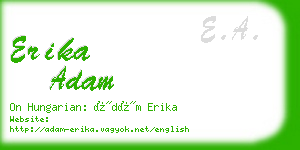 erika adam business card